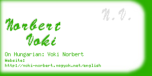 norbert voki business card
